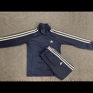 Adidas Boys Tricot Jacket and Pant Set (Navy)